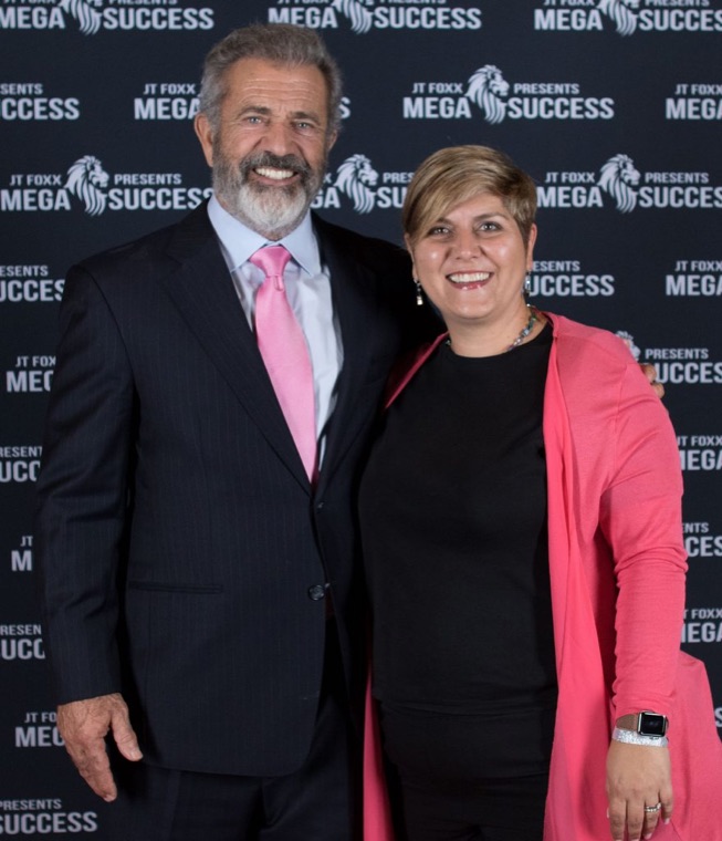 Dr Yasemin with Mel Gibson