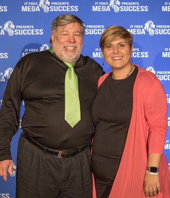 Dr Yasemin with Steve Wozniak